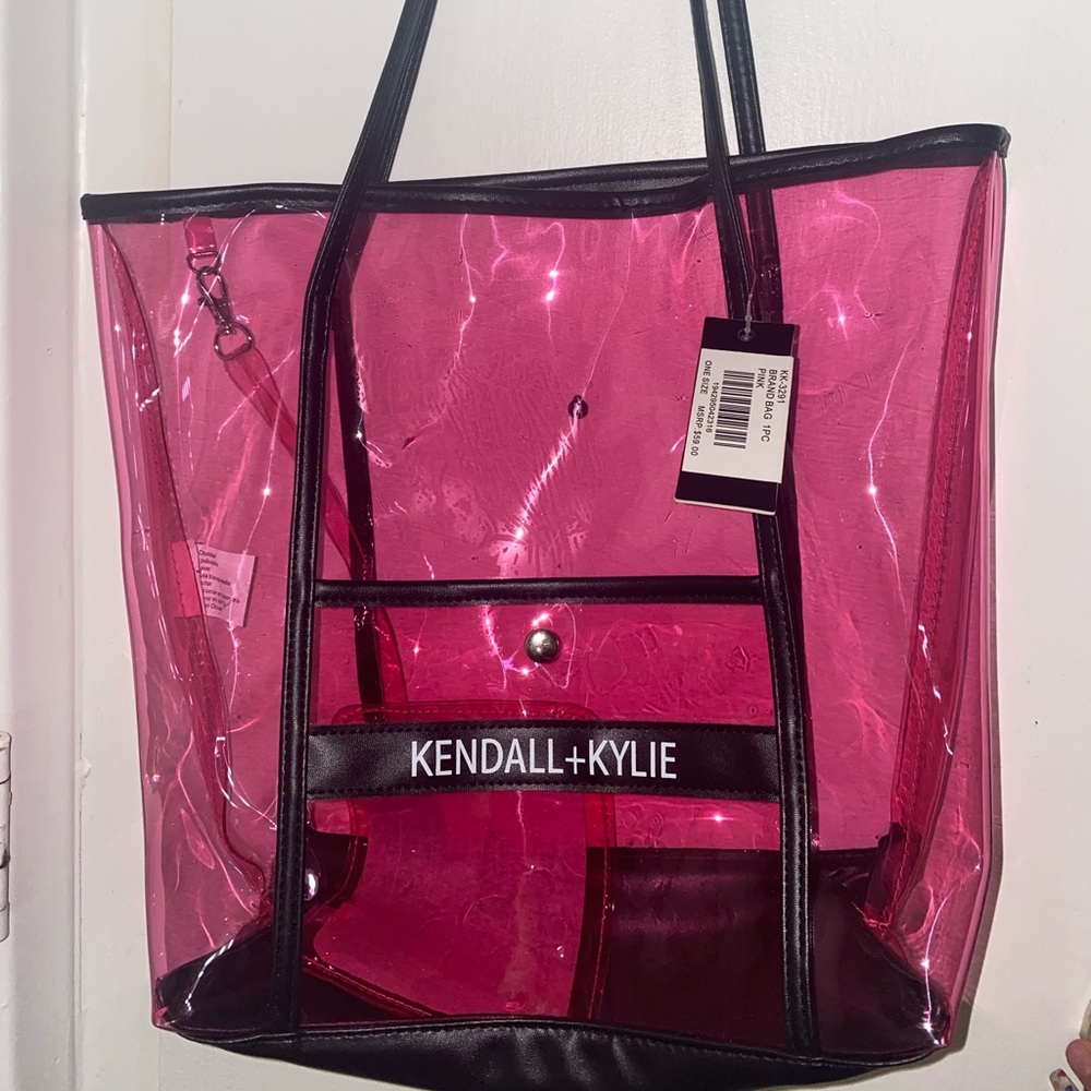 SOLD ON MERC!!!!! Kendall & Kylie Pink Clear Bag